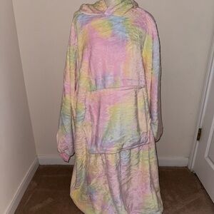 Cozy Multicolor Hooded Blanket